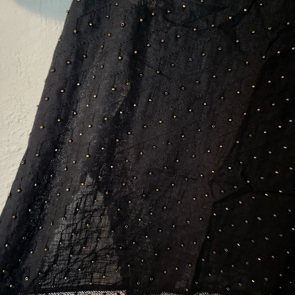 Intimately Free People Black Dressy Blouse with small beads - Picture 2 of 7